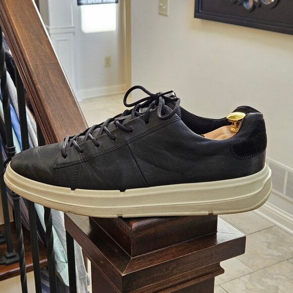 ECCO Men's Leather Street Sneaker, Black, Sz 12.5 - Picture 9 of 16